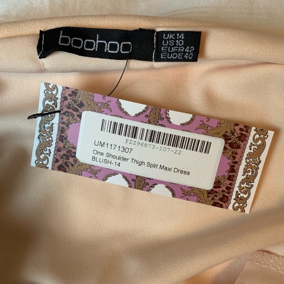 Boohoo One Shoulder Blush Maxi Dress - Picture 7 of 7